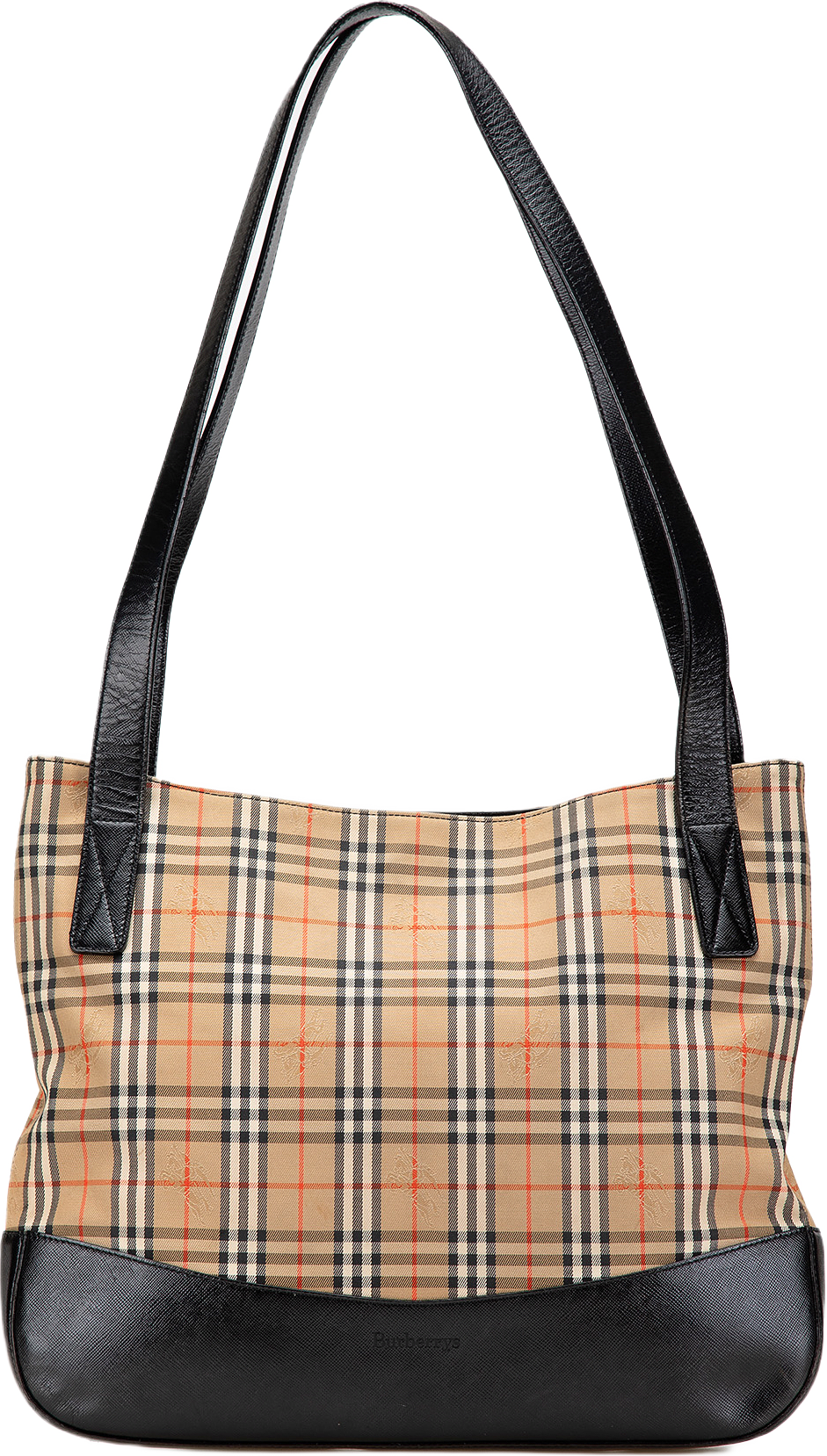 Burberry Haymarket Check Canvas Tote, från Luxclusif, i färgen beige.