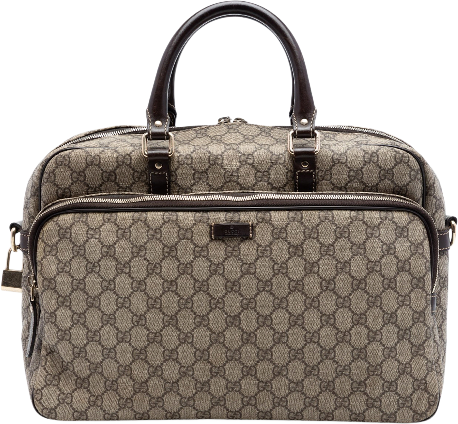 Gucci Gg Supreme Business Bag, från Luxclusif, i färgen beige.