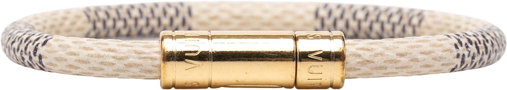 Louis Vuitton Damier Azur Keep It Bracelet, från Luxclusif, i färgen white.