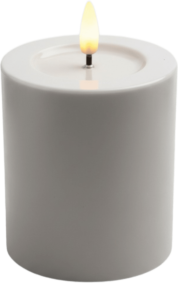 Luca Led-blockljus Utomhus Ø 7,5 1st, från Led Nordic, i färgen vit.