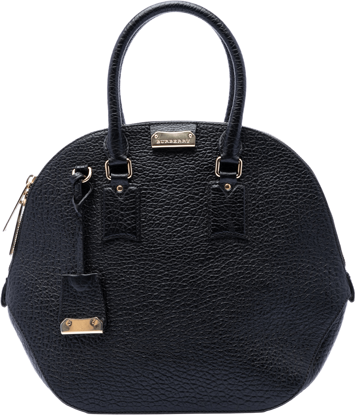Burberry Large Grained Calfskin Heritage Orchard Bowling Bag, från Luxclusif, i färgen black.