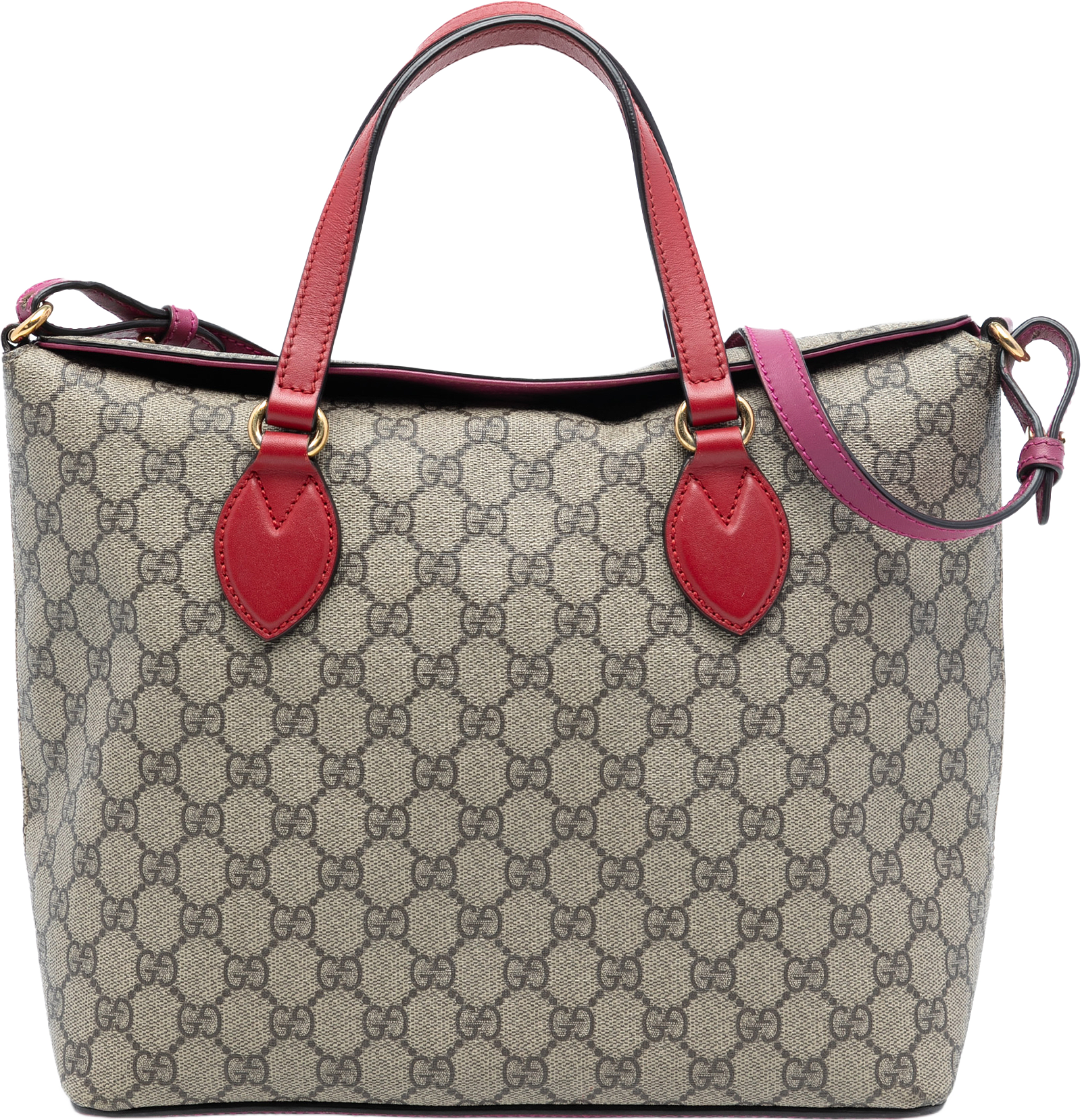Gucci Gg Supreme Linea A Foldover Tote, från Luxclusif, i färgen beige.