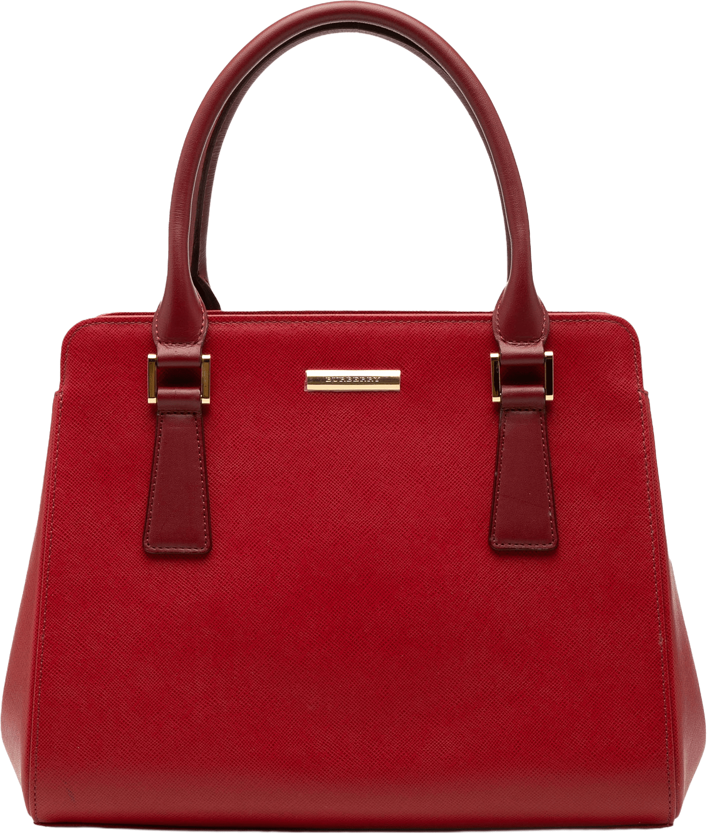 Burberry Leather Handbag, från Luxclusif, i färgen red.