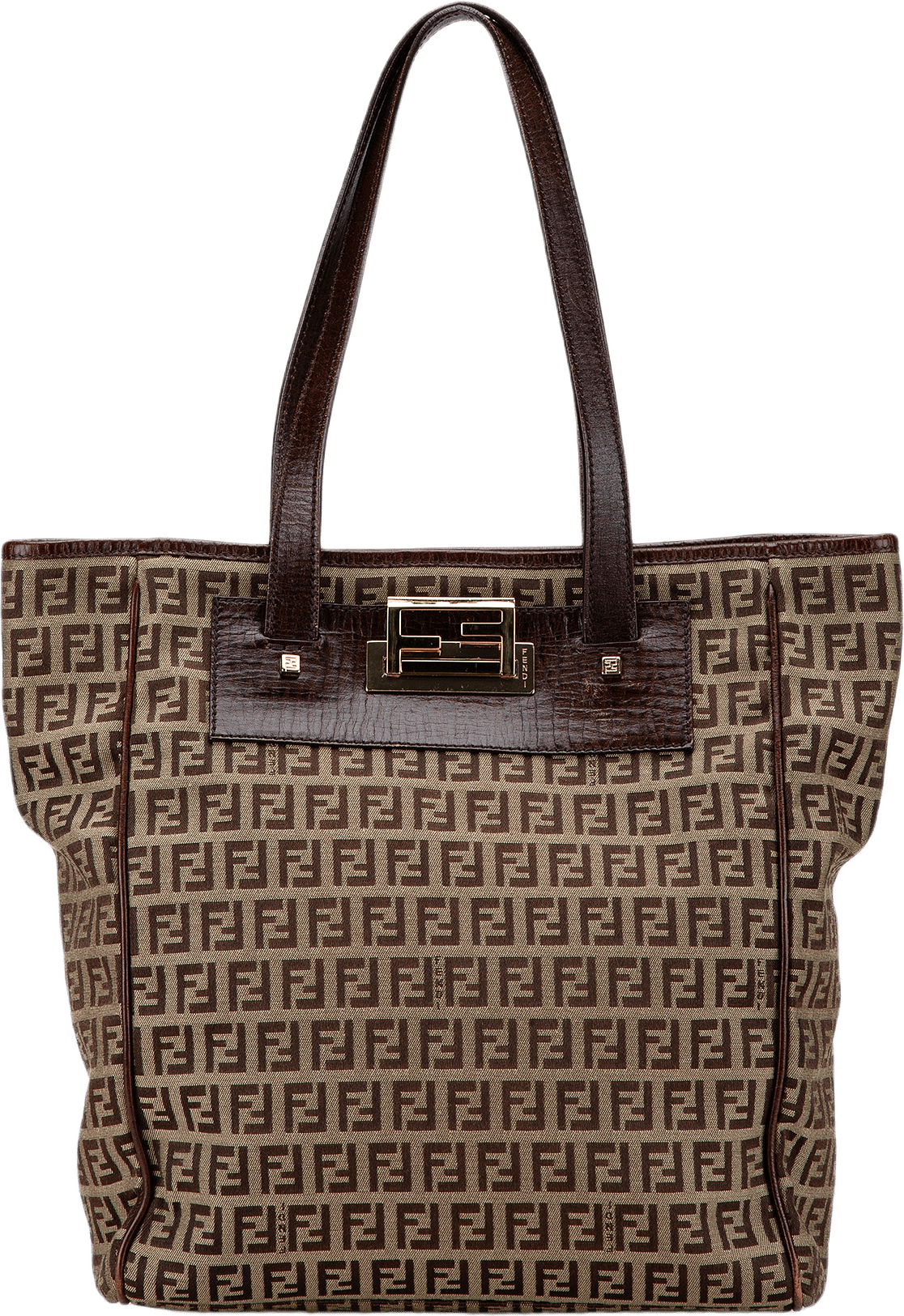 Fendi Zucchino Canvas Tote, från Luxclusif, i färgen brown.