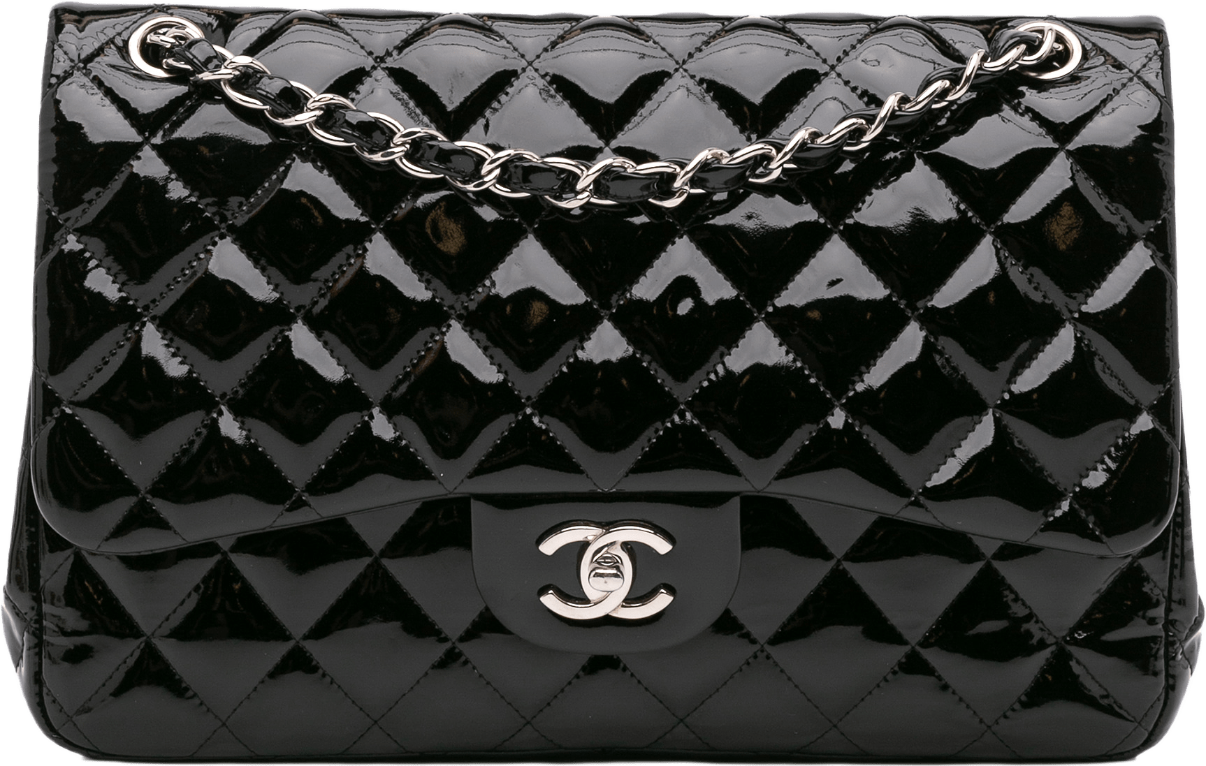 Chanel Jumbo Classic Patent Double Flap