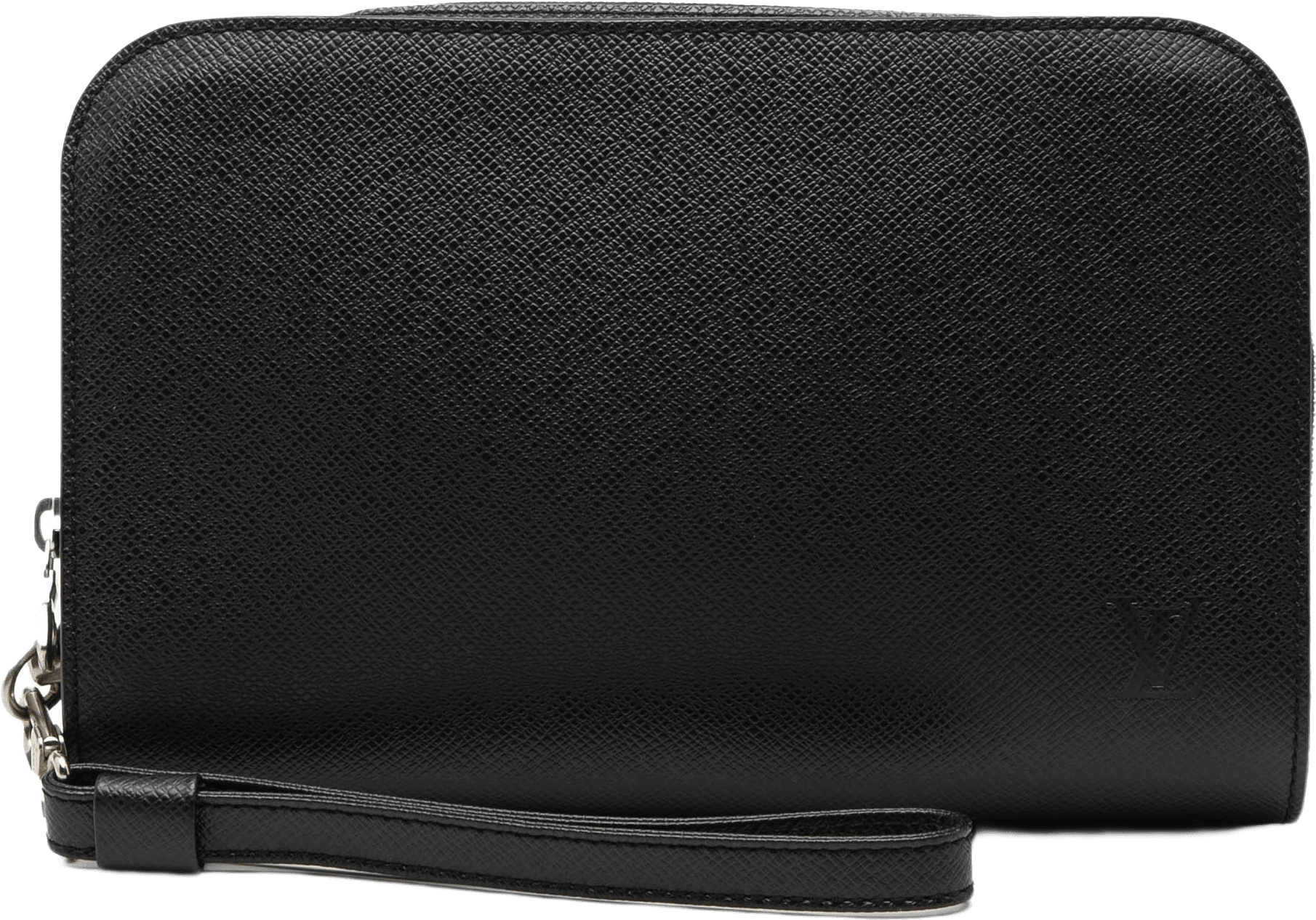 Louis Vuitton Taiga Pochette Baikal, från Luxclusif, i färgen black.