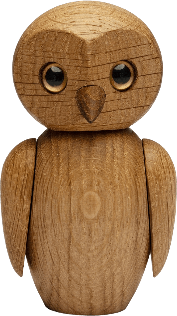 Clever Uggla Trädekoration 10 cm Ek, från Spring Copenhagen, i färgen beige.