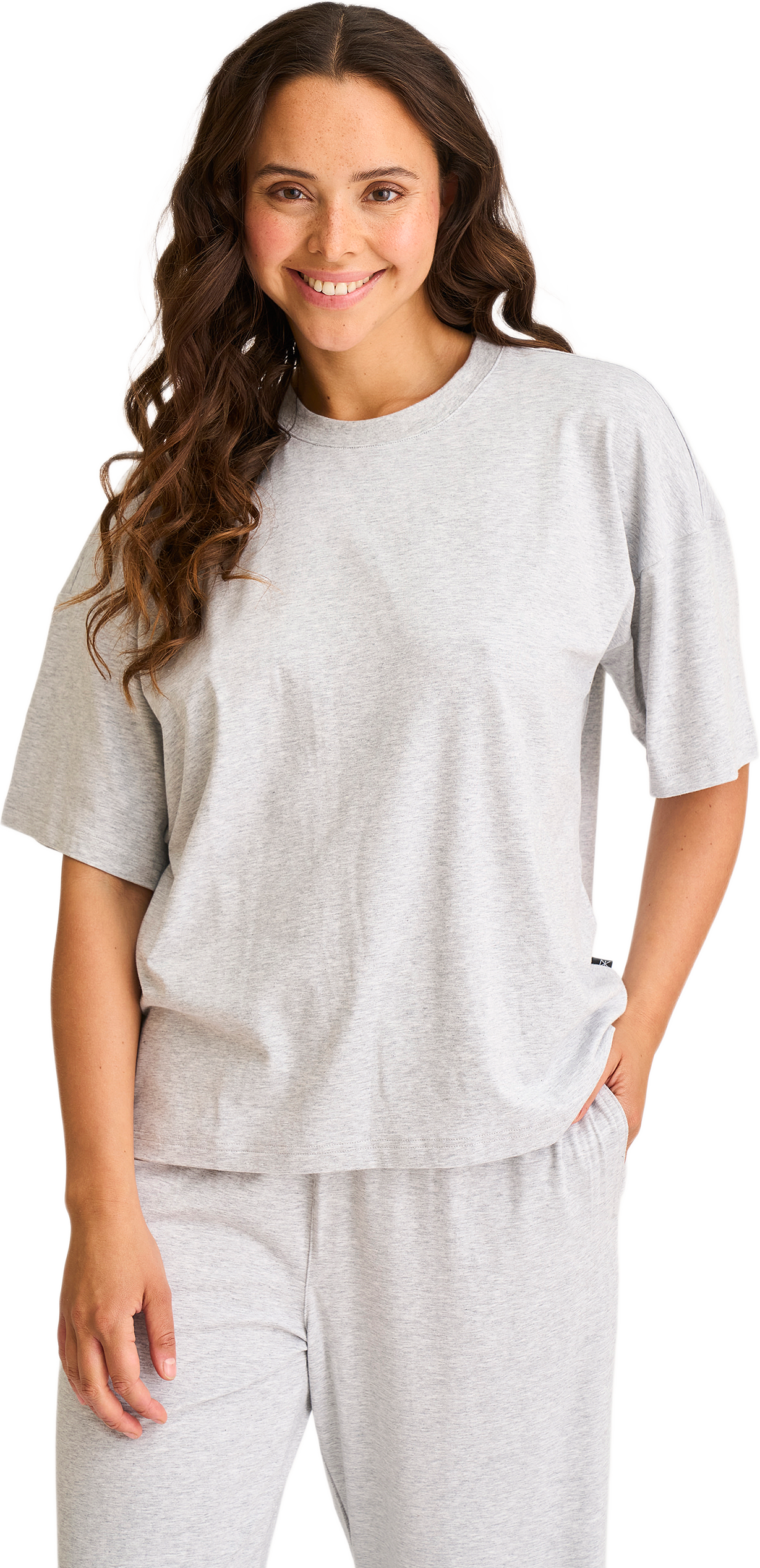 Oversize T-shirt Bambu, från JBS of Denmark, i färgen light grey melange.