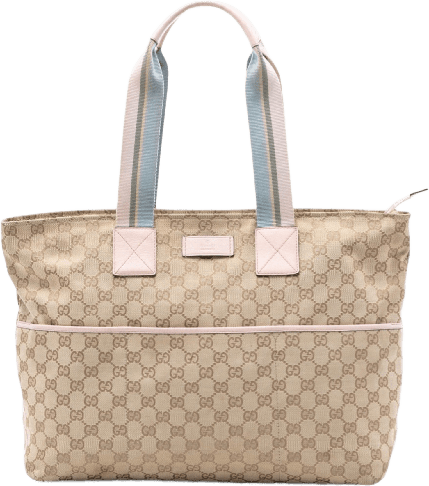 Gucci Gg Canvas Web Tote, från Luxclusif, i färgen beige.