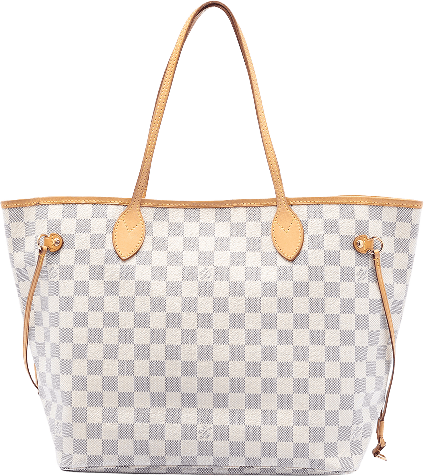 Louis Vuitton Damier Azur Neverfull Mm, från Luxclusif, i färgen white.