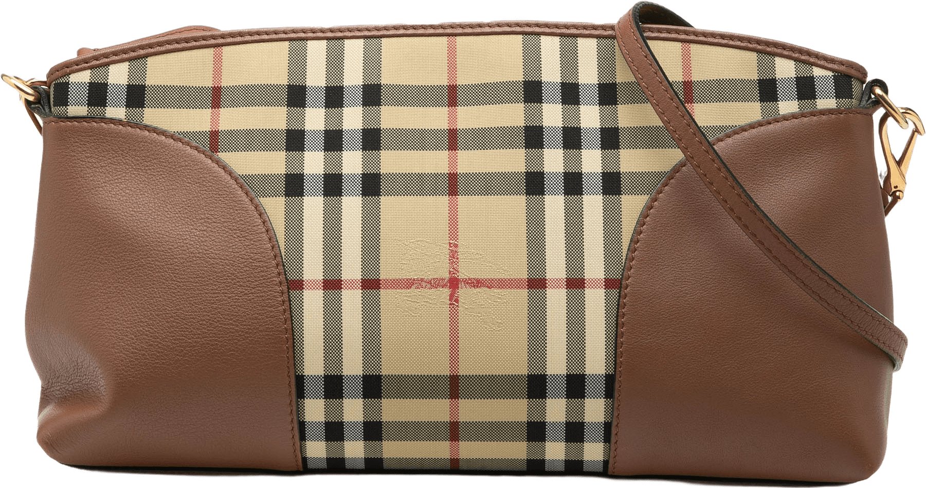 Burberry Haymarket Check Canvas Chichester Crossbody, från Luxclusif, i färgen beige.