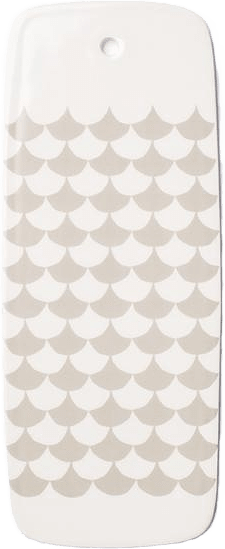 Porslinsbricka, från Littlephant, i färgen waves grå.