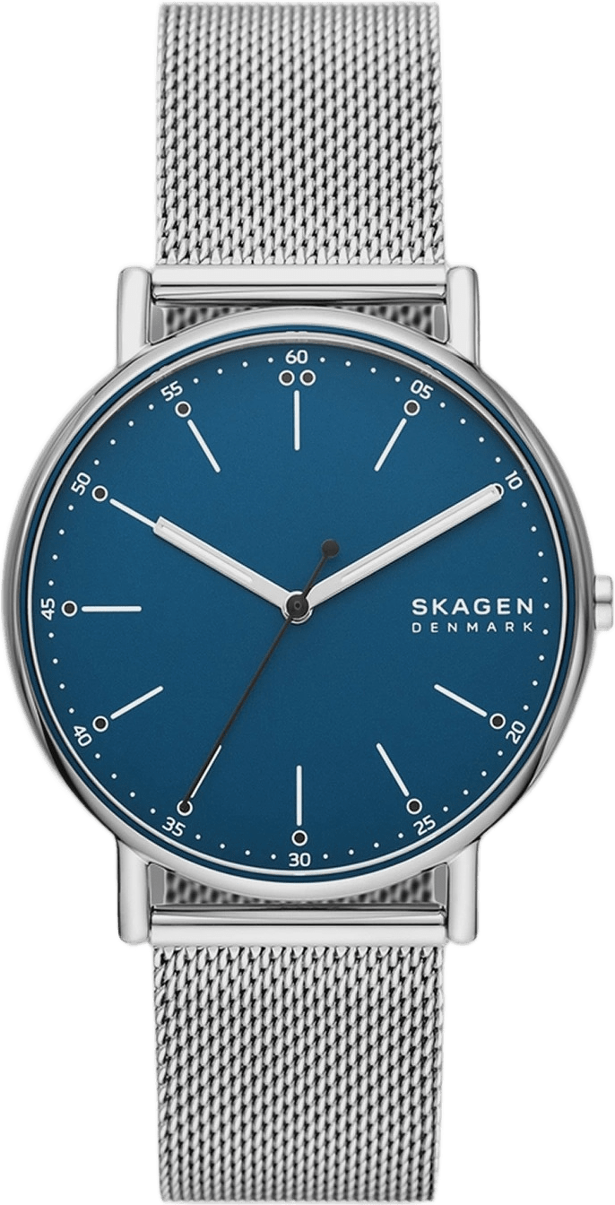 Skagen Signatur Herr, Blå/stål Meshlänk - Skw6904, från Skagen, i färgen 1.