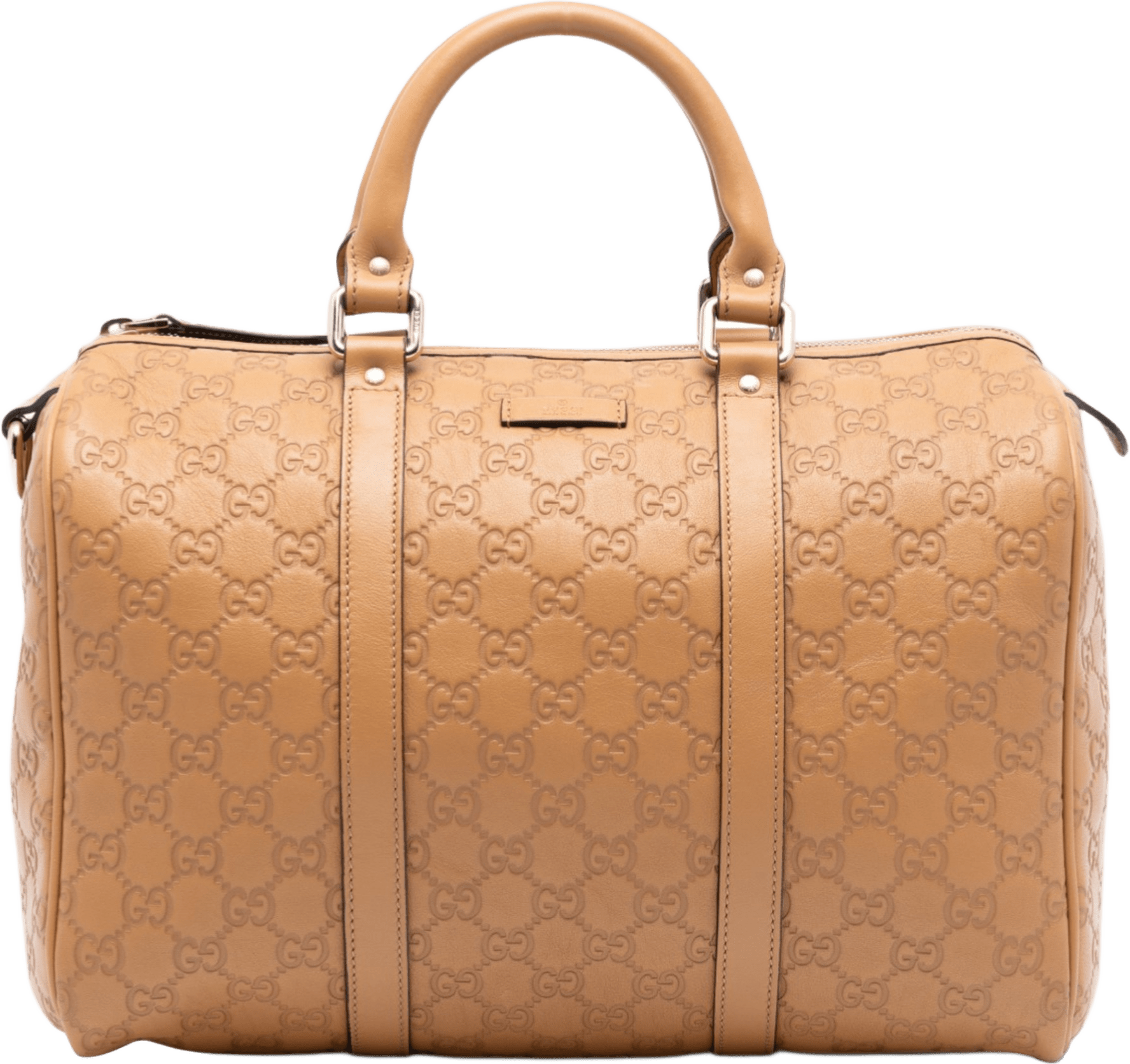 Gucci Medium Guccissima Joy Boston Bag, från Luxclusif, i färgen beige.