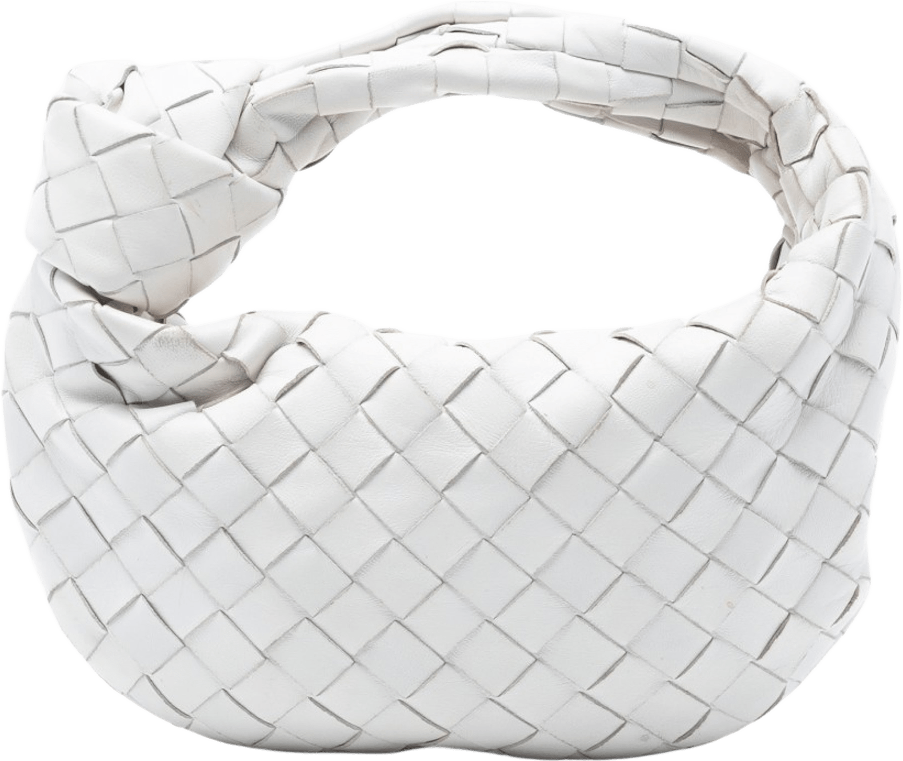 Bottega Veneta Mini Nappa Intrecciato Jodie, från Luxclusif, i färgen white.
