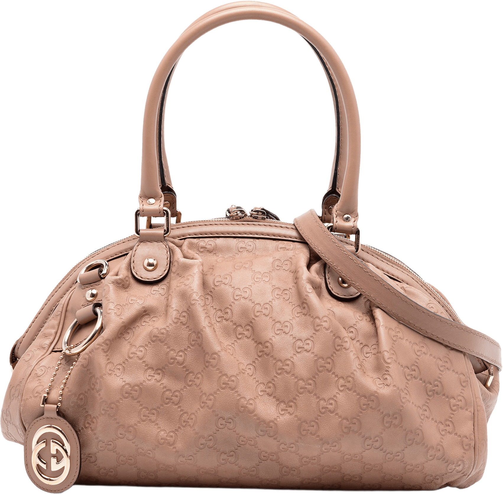 Gucci Guccissima Sukey Satchel, från Luxclusif, i färgen pink.