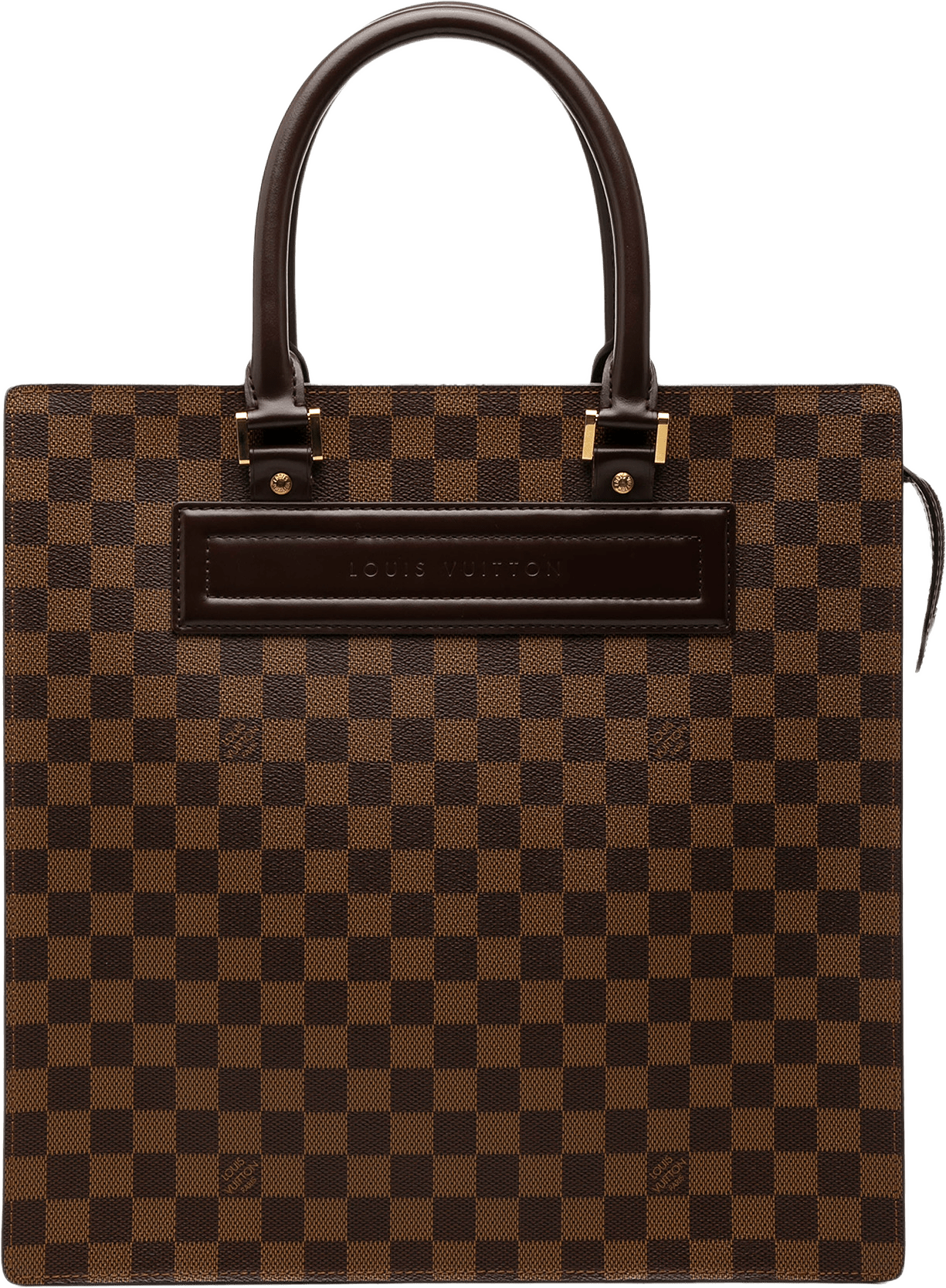 Louis Vuitton Damier Ebene Venice Sac Plat Gm, från Luxclusif, i färgen brun.