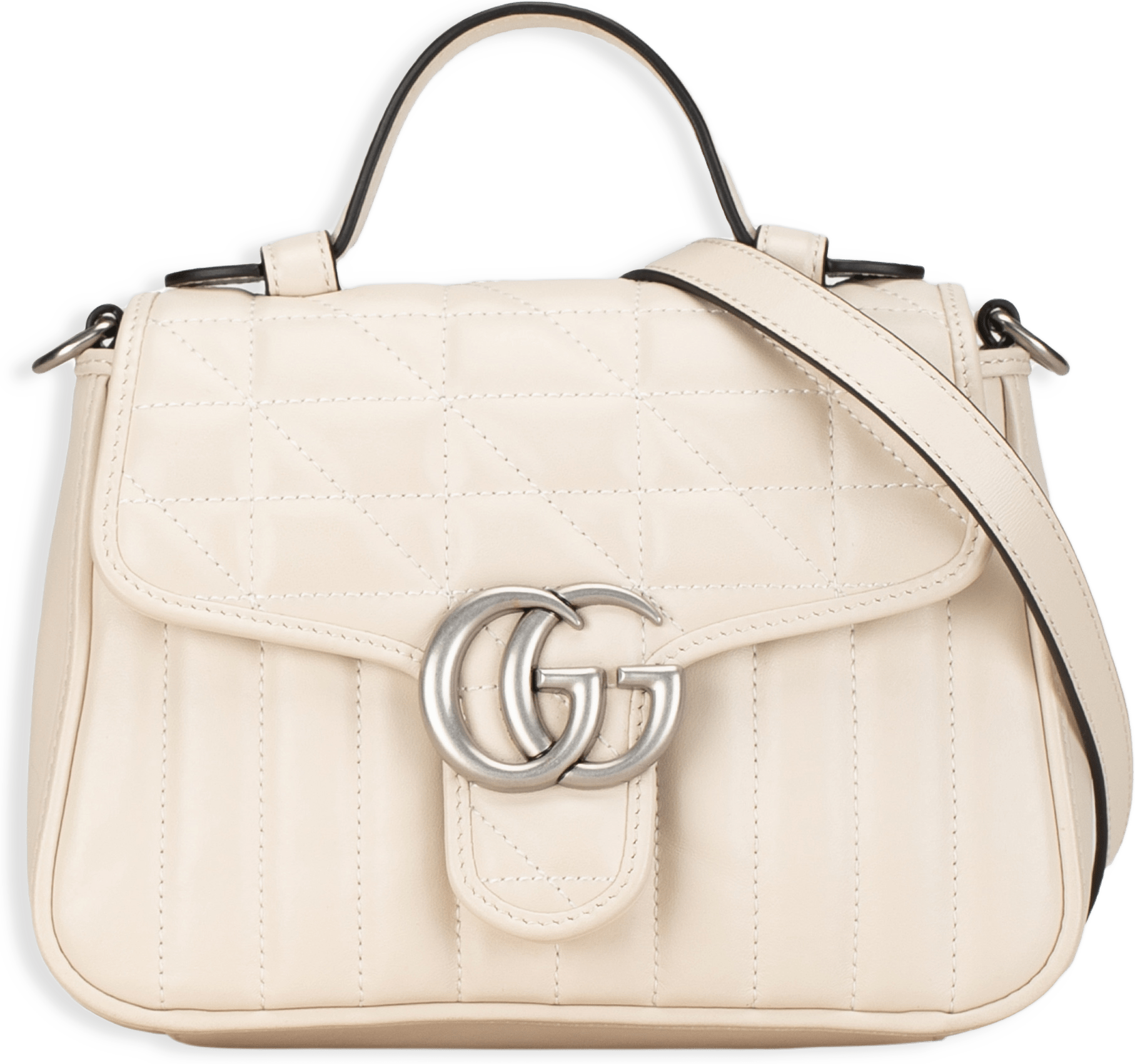 Gucci Mini Gg Marmont Aria Matelasse Top Handle Bag