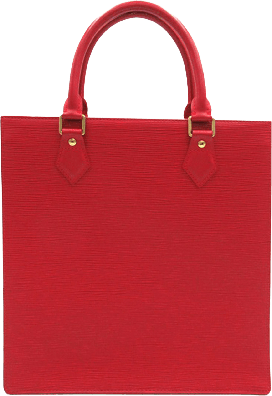 Louis Vuitton Epi Sac Plat Pm, från Luxclusif, i färgen red.