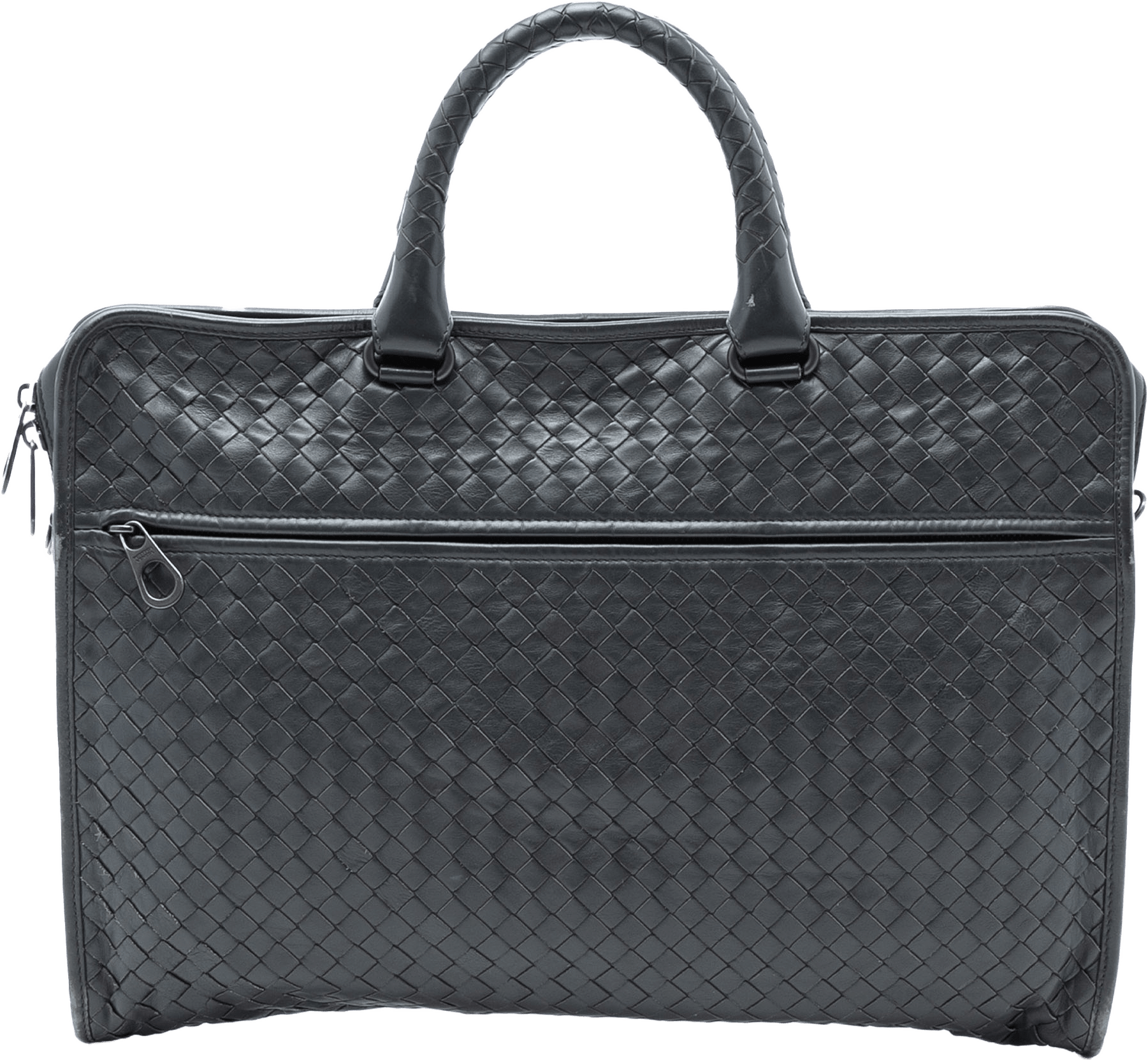 Bottega Veneta Nappa Intrecciato Business Bag, från Luxclusif, i färgen charcoal.