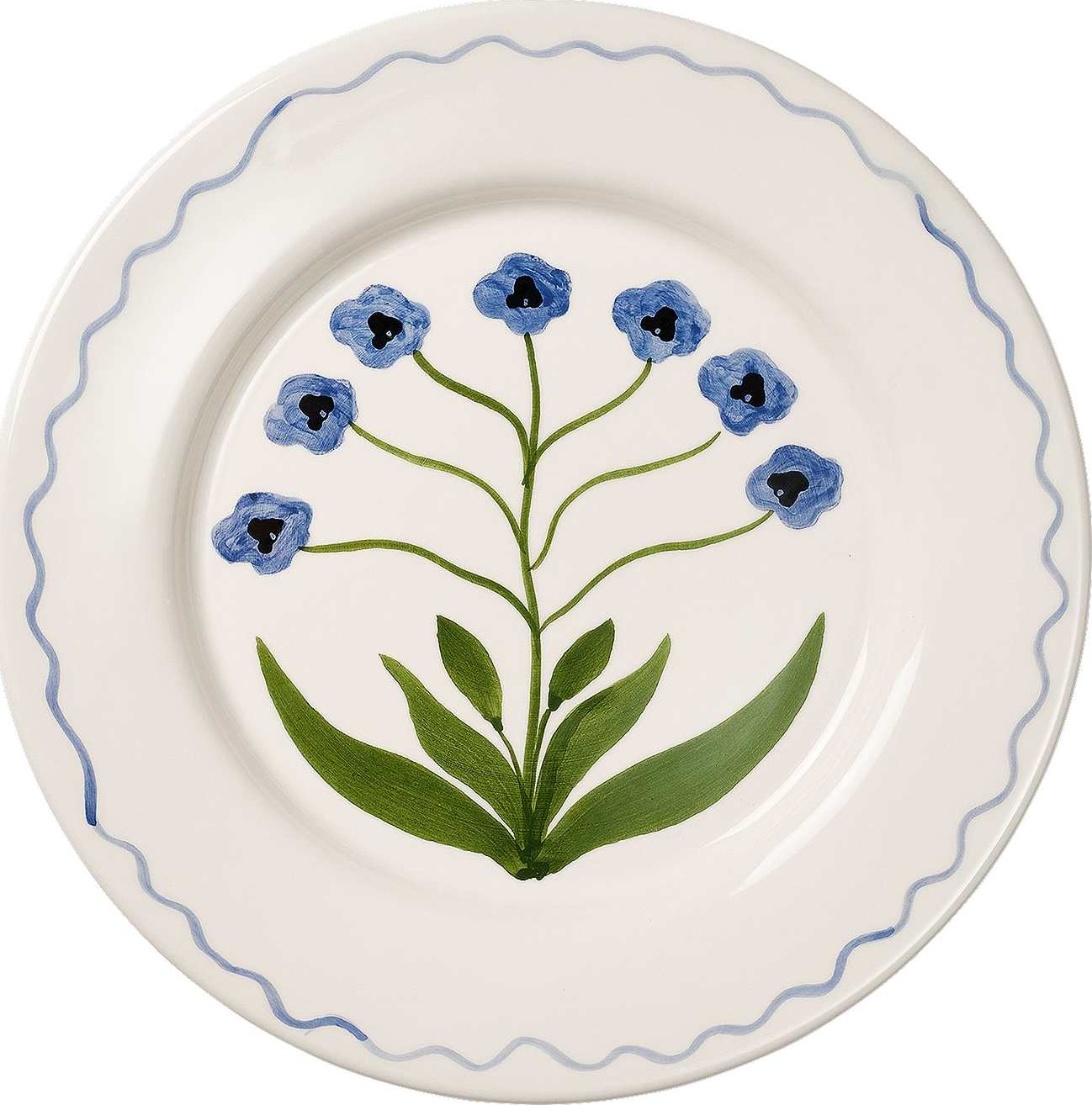 Madelen Möllard Pansy Tallrik - 28x28 Cm, från Pick A Poppy, i färgen blue.