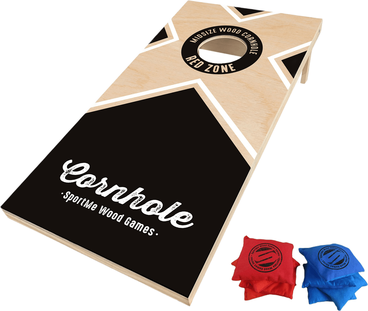 Cornhole Midsizeträ 77x46cm, från Sportme, i färgen svart.