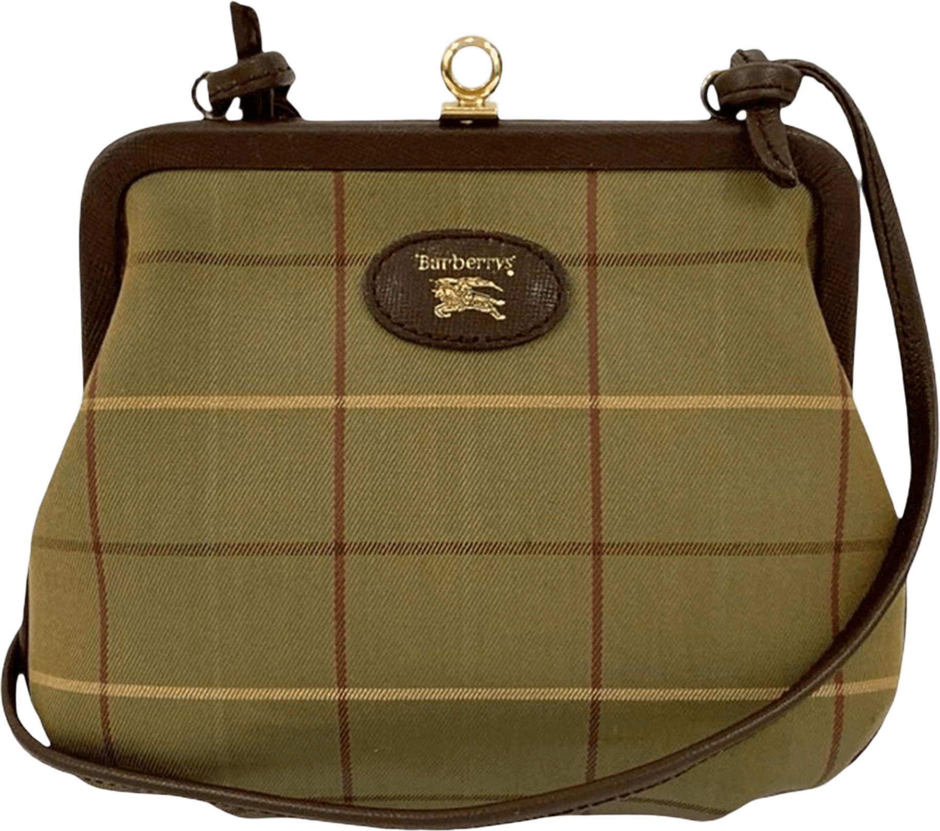 Burberry Vintage Check Canvas Crossbody, från Luxclusif, i färgen light brown.