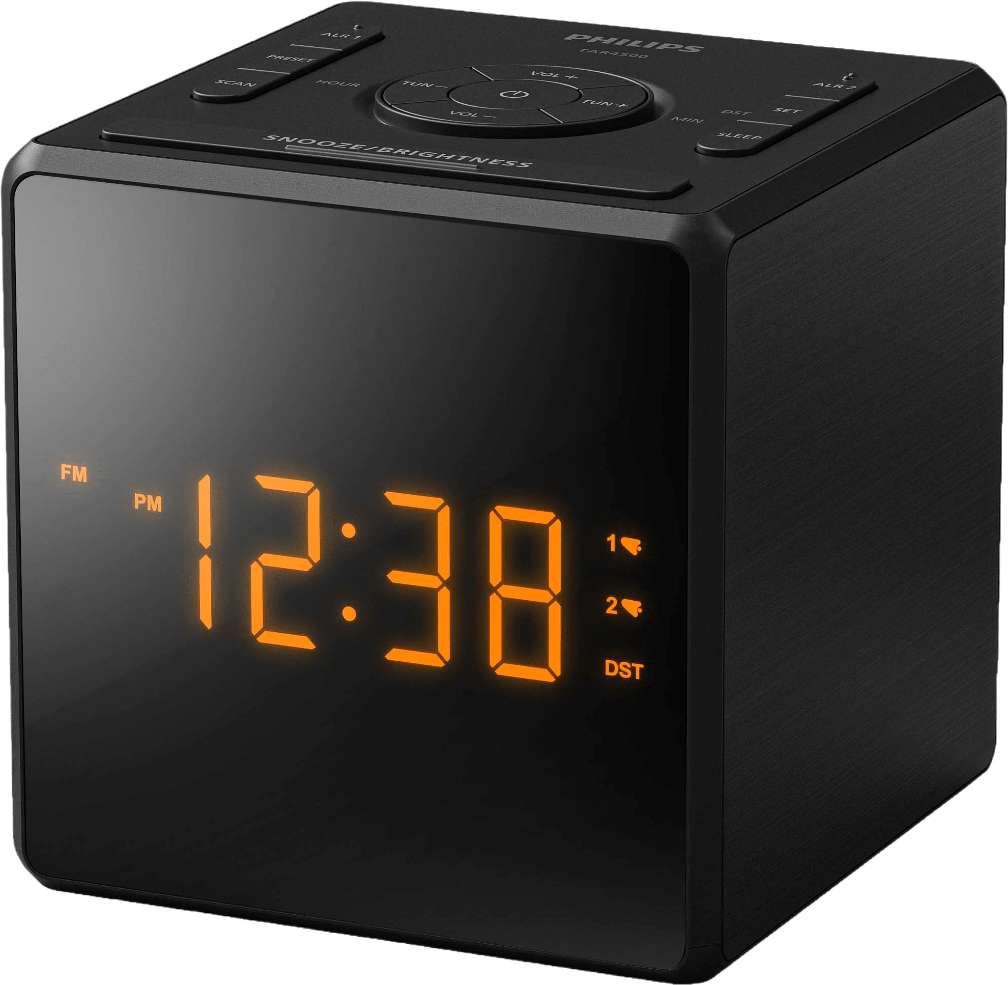 Klockradio Tar4500/10, från Philips, i färgen svart.