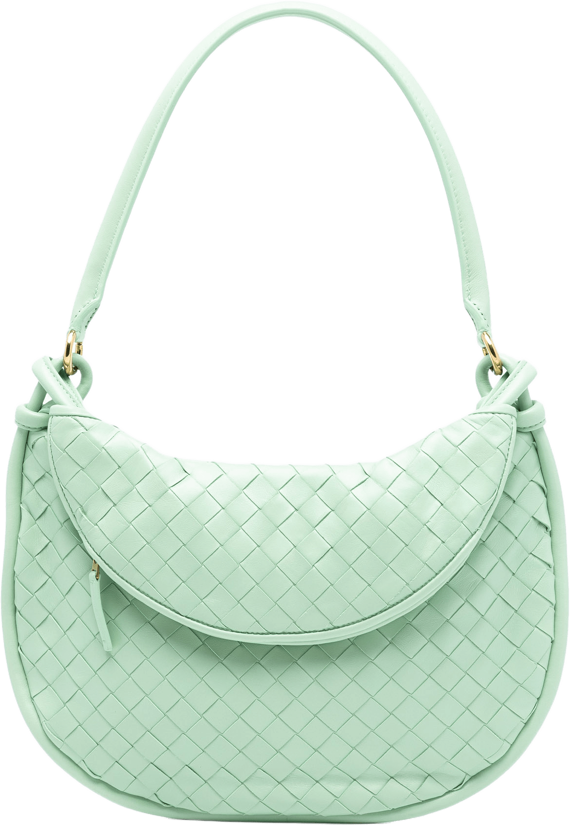 Bottega Veneta Medium Nappa Intrecciato Gemelli Hobo, från Luxclusif, i färgen light green.