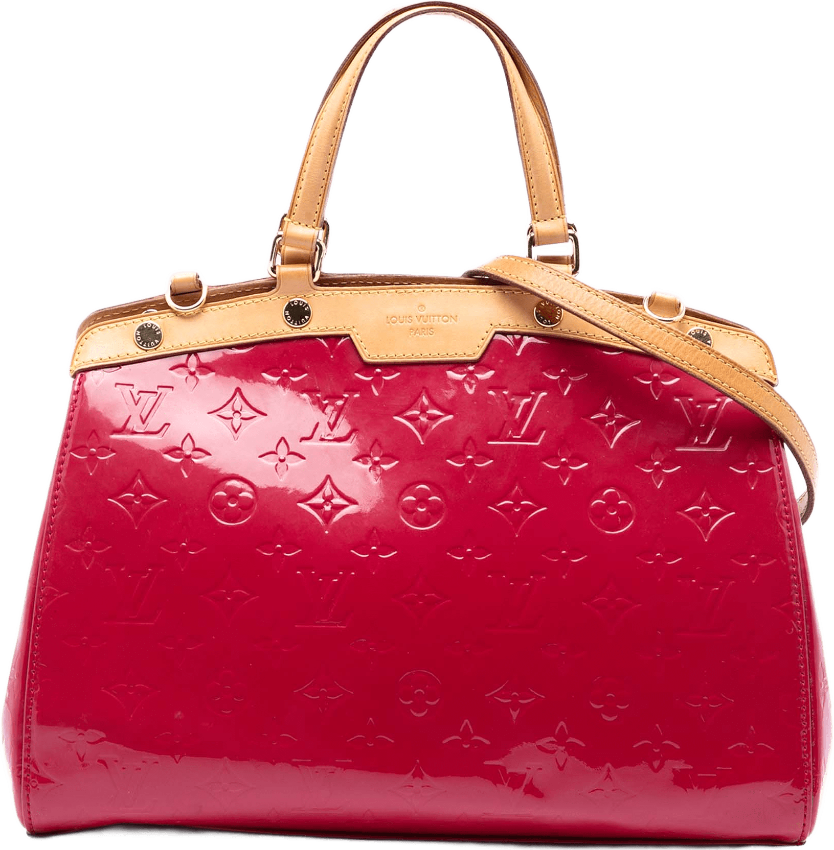 Louis Vuitton Monogram Vernis Brea Mm, från Luxclusif, i färgen red.