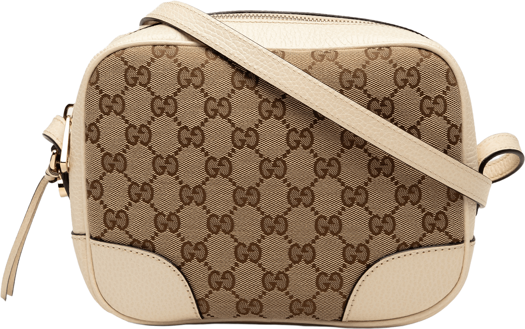 Gucci Gg Canvas Bree Crossbody, från Luxclusif, i färgen beige.