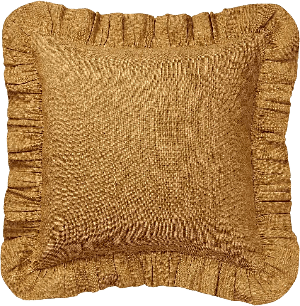 Clover Kuddfodral- 50x50 Cm, från Pick A Poppy, i färgen dark ochre.