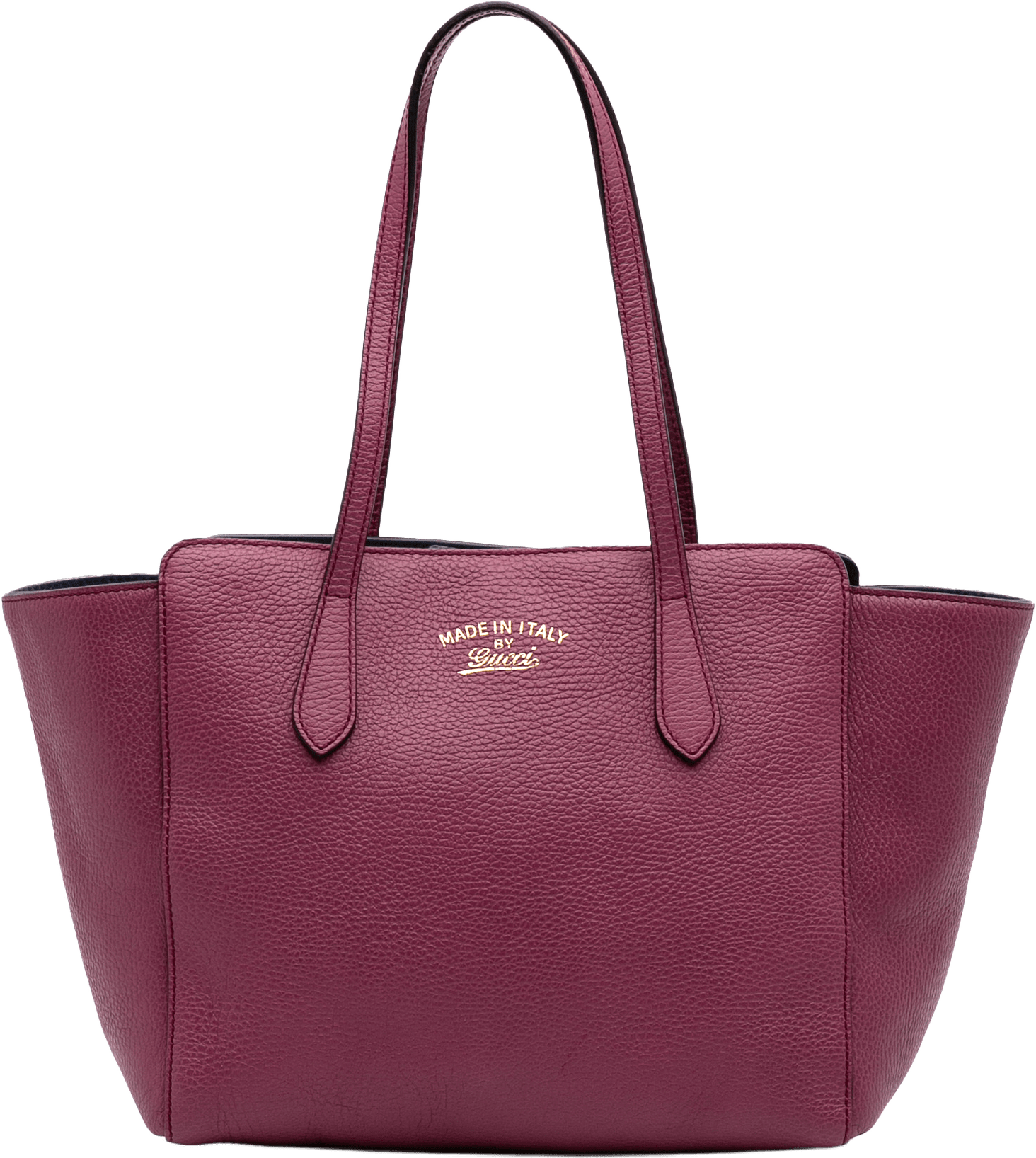 Gucci Medium Dollar Calfskin Swing Tote, från Luxclusif, i färgen magenta.