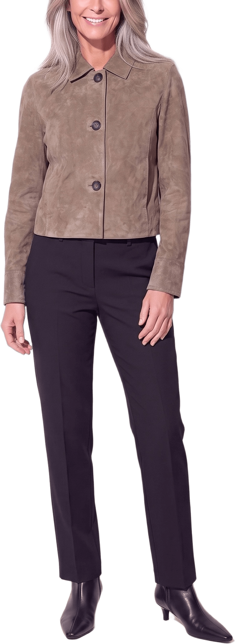 Thea Jacket, från Saki, i färgen mocha cream.