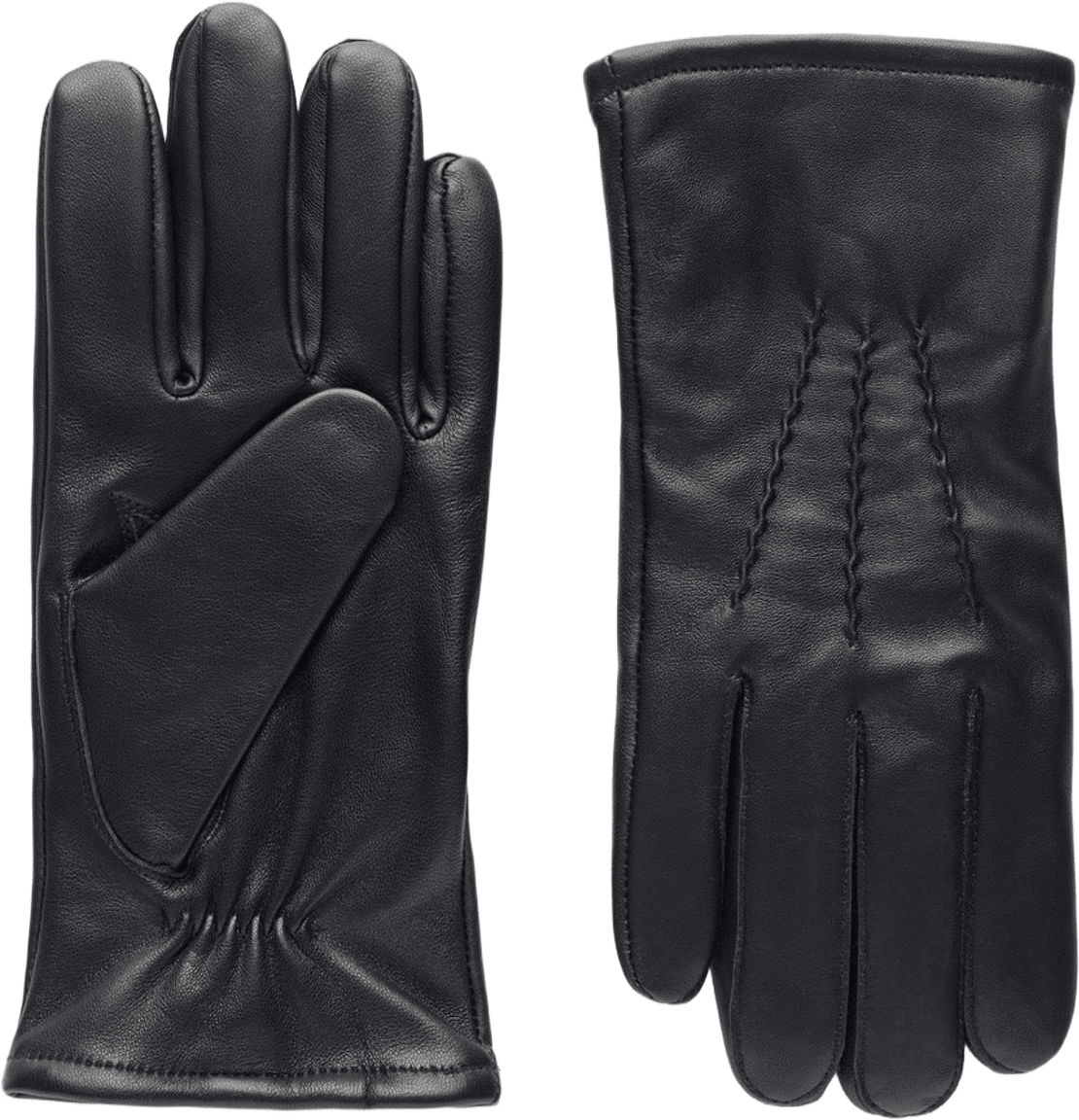 Leather Gloves W/ Touch Function (furano), från John Henric, i färgen black.