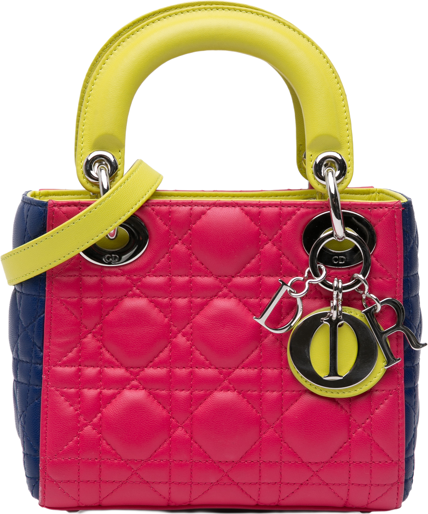 Dior Mini Tricolor Lambskin Cannage Lady Dior