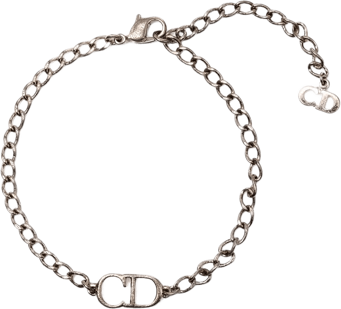Dior Brass Cd Logo Bracelet, från Luxclusif, i färgen silver.