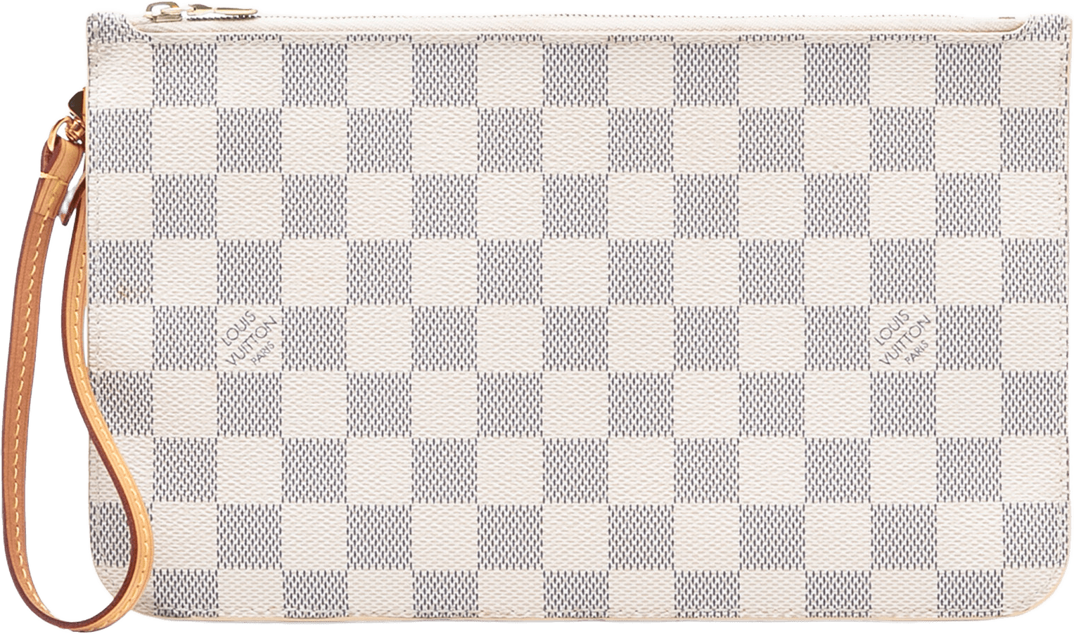 Louis Vuitton Damier Azur Neverfull Mm Pouch, från Luxclusif, i färgen white.