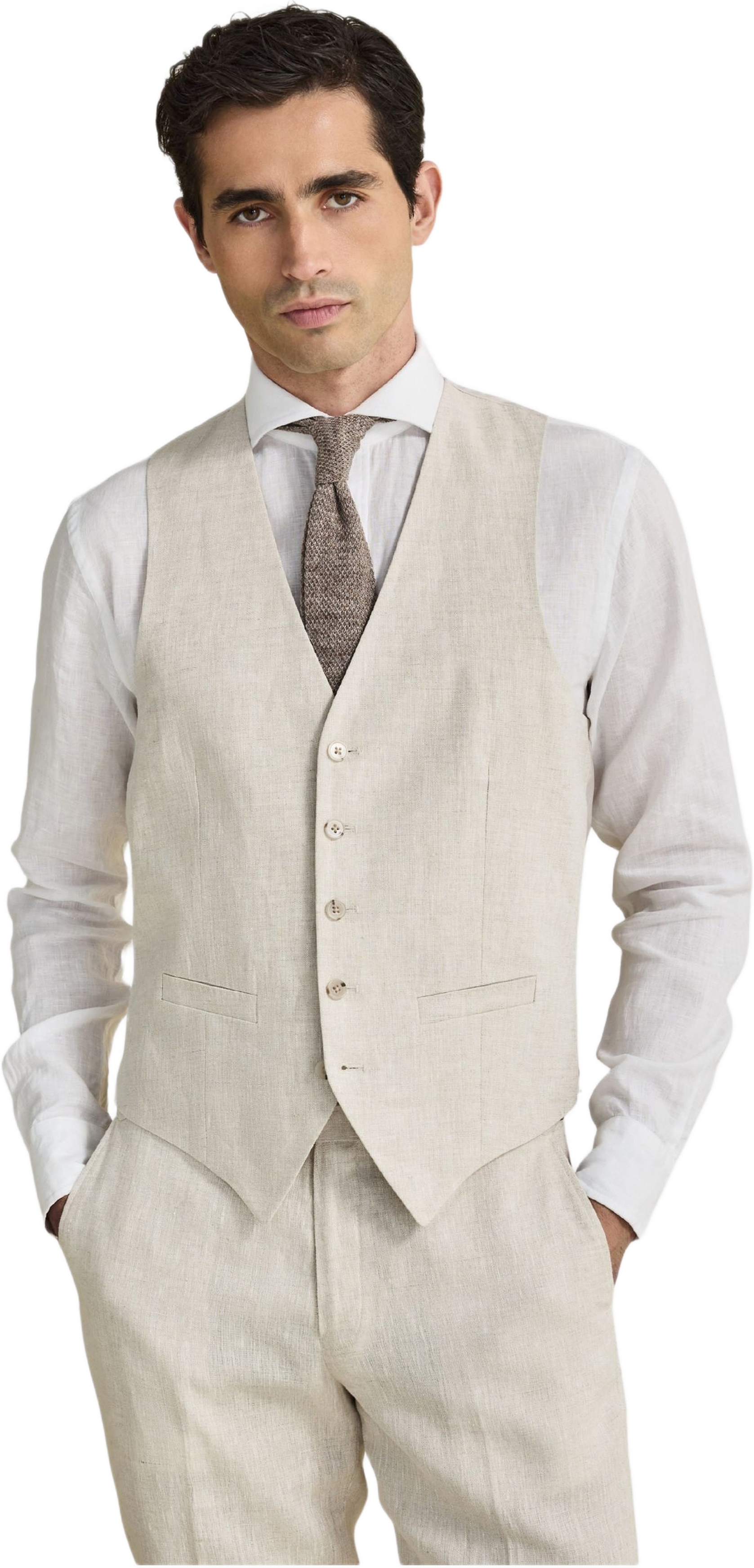 Waistcoat (leon), från John Henric, i färgen cream.