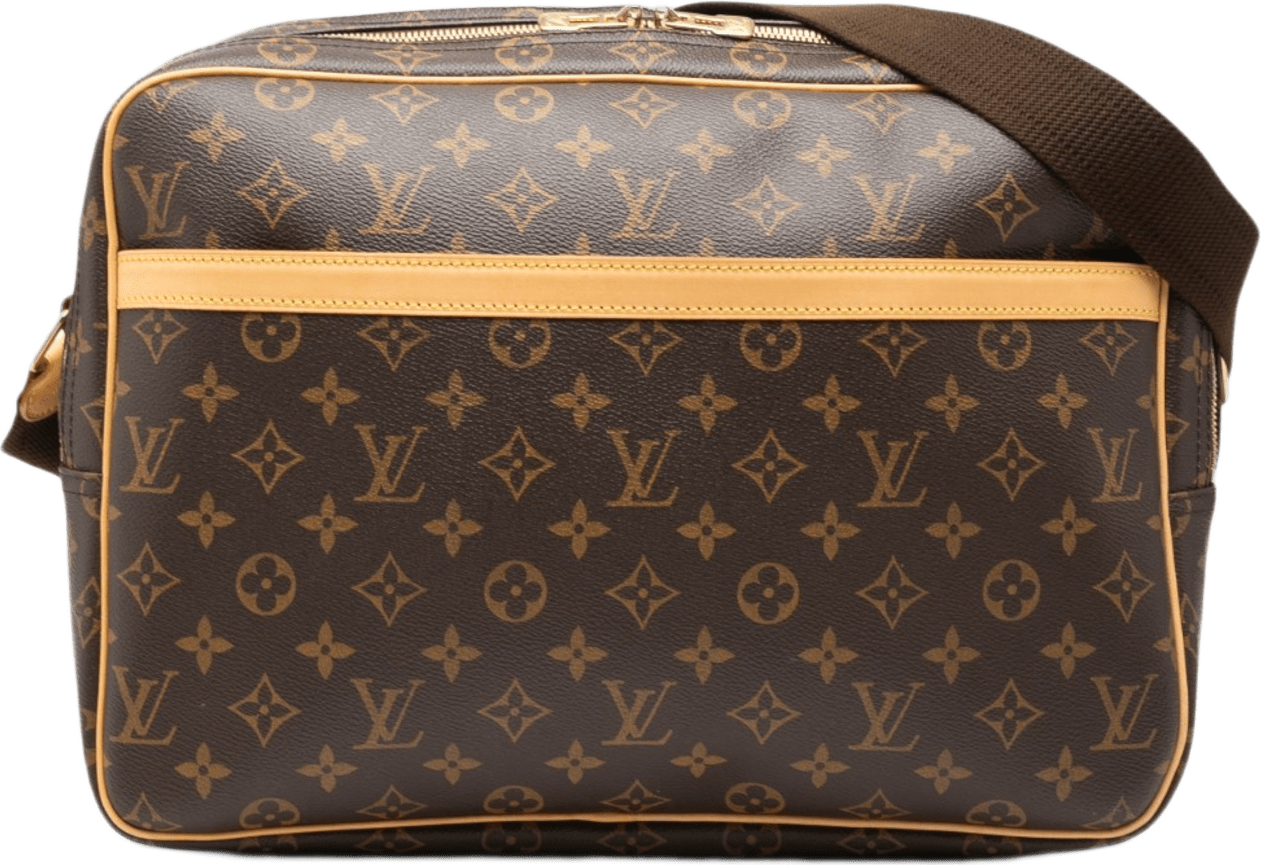 Louis Vuitton Monogram Reporter Gm, från Luxclusif, i färgen brown.