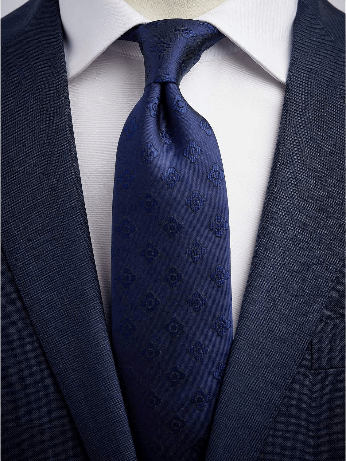 Tie Floral, från John Henric, i färgen dark blue.