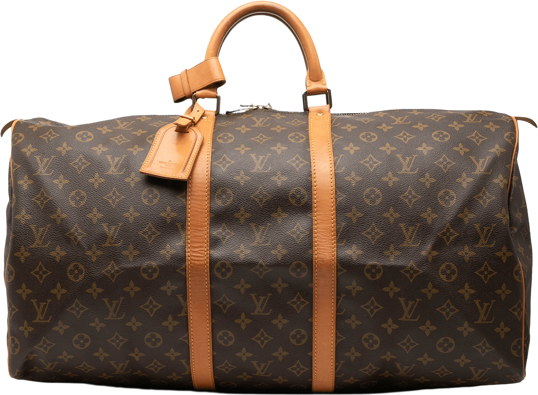 Louis Vuitton Monogram Keepall 55, från Luxclusif, i färgen brown.