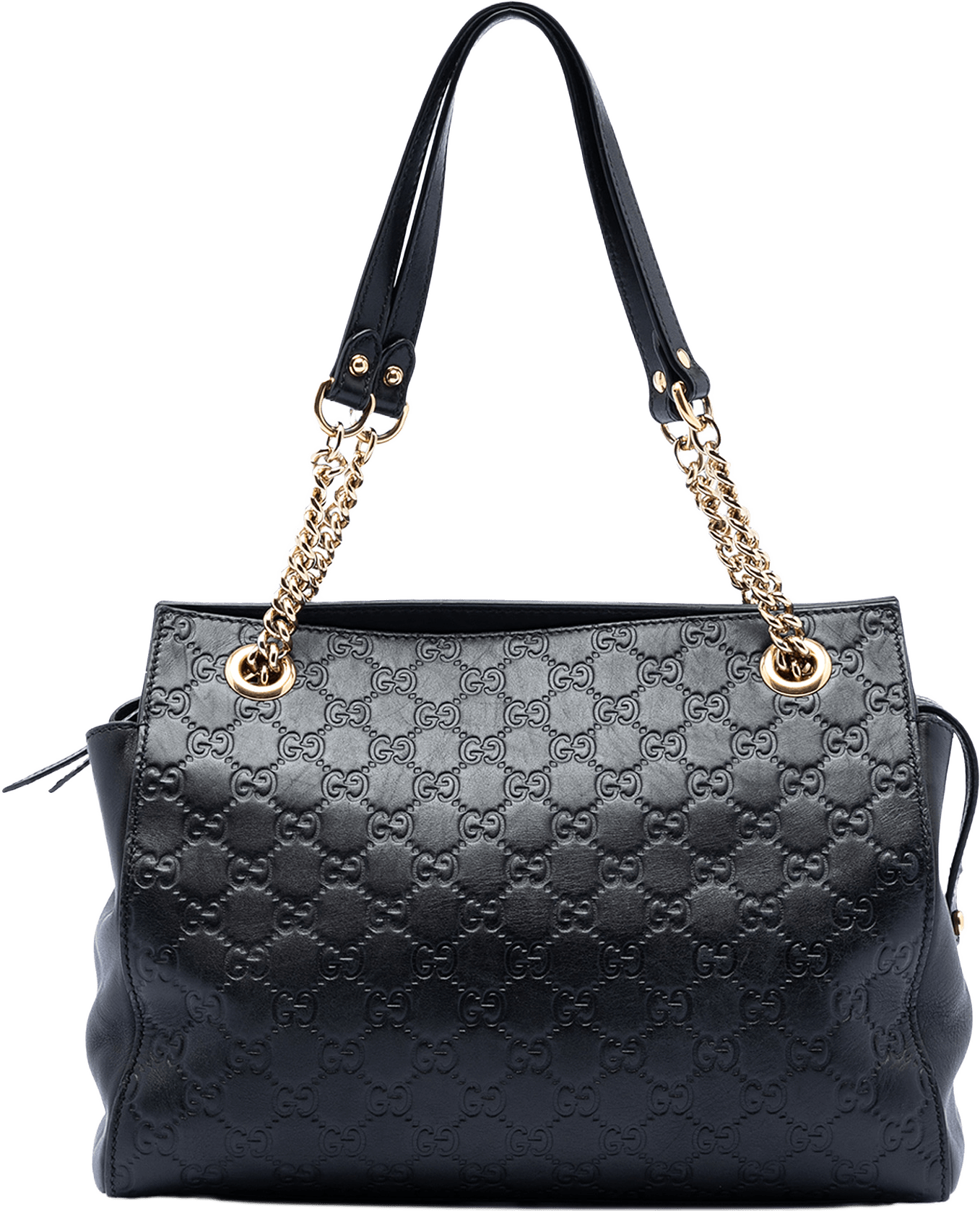 Gucci Medium Guccissima Soft Shoulder Bag, från Luxclusif, i färgen black.