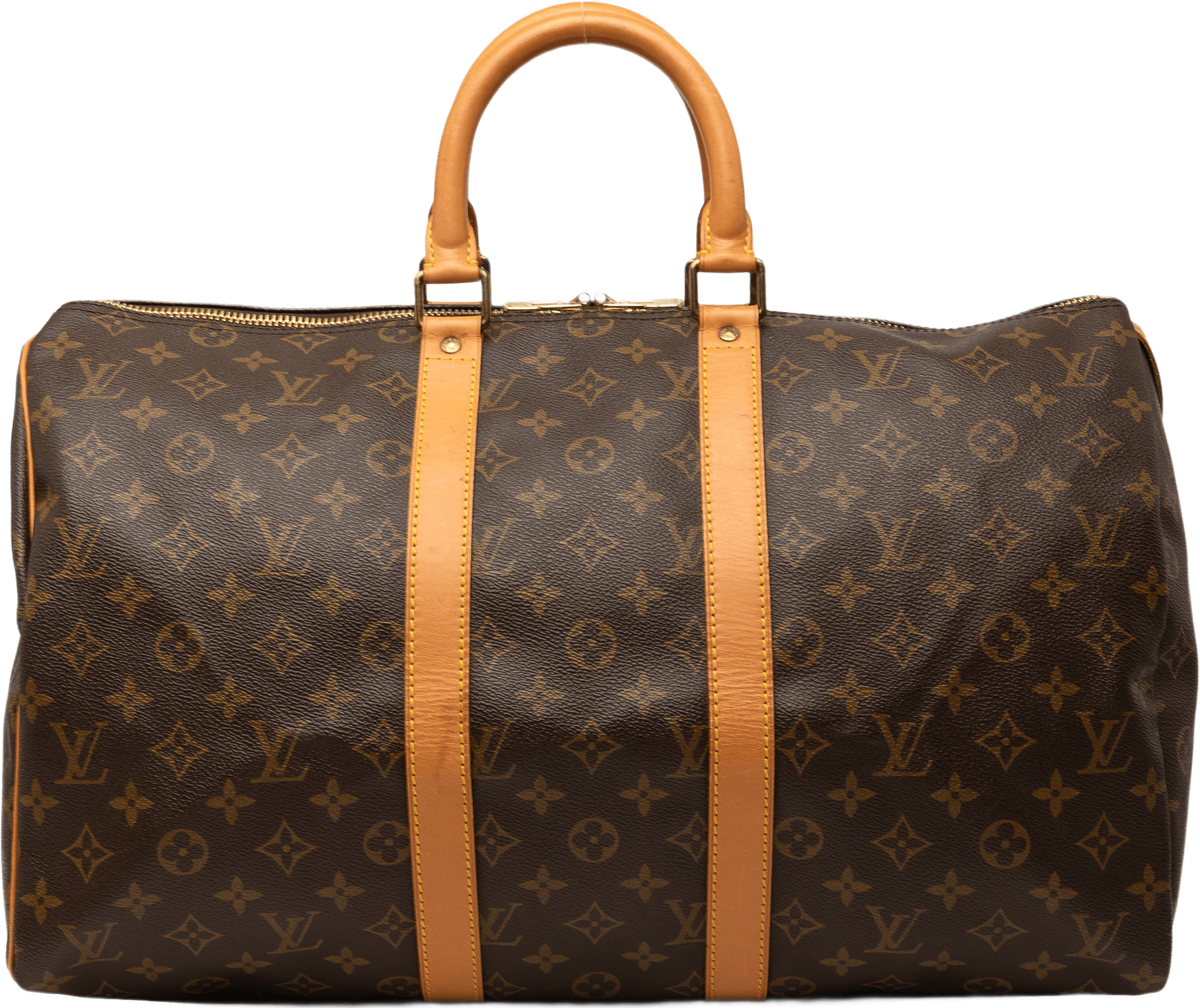 Louis Vuitton Monogram Keepall 45, från Luxclusif, i färgen brun.