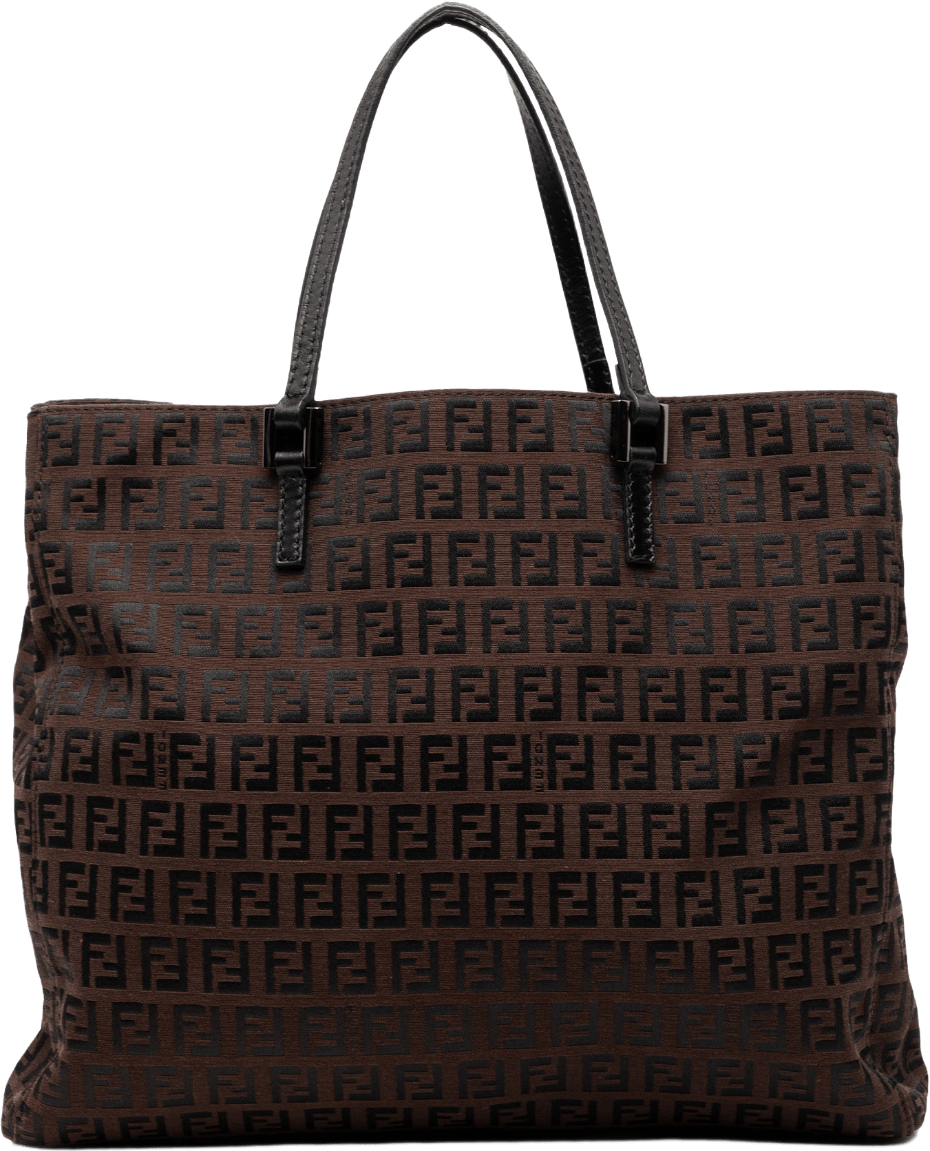 Fendi Zucchino Canvas Tote, från Luxclusif, i färgen dark brown.