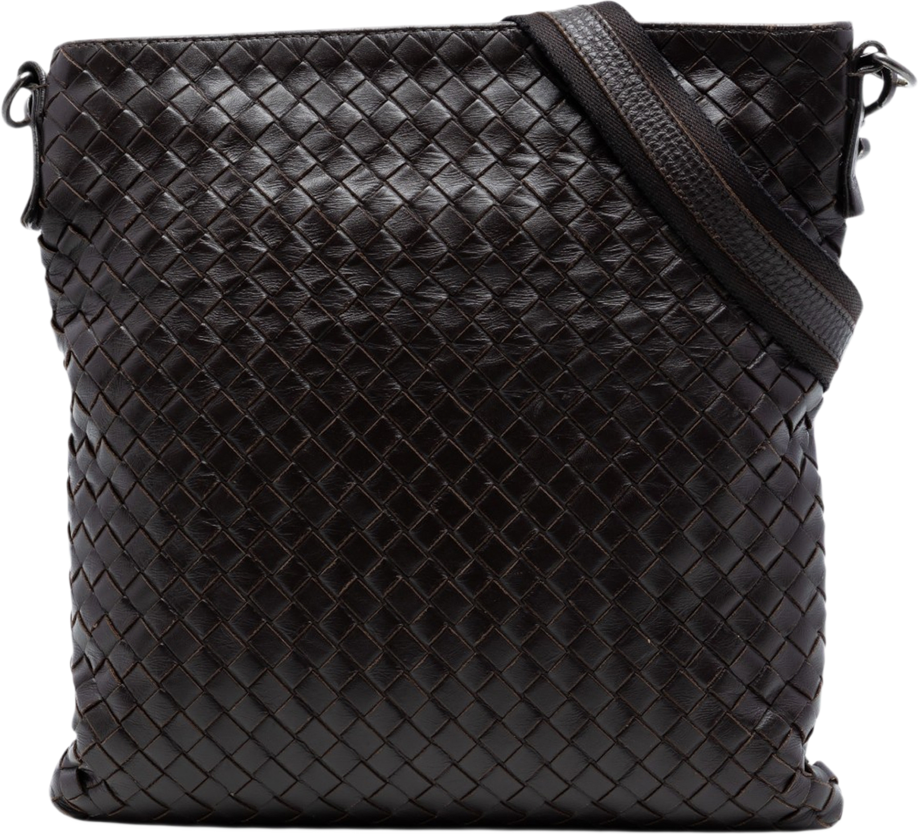 Bottega Veneta Nappa Intrecciato Vn Crossbody, från Luxclusif, i färgen dark brown.