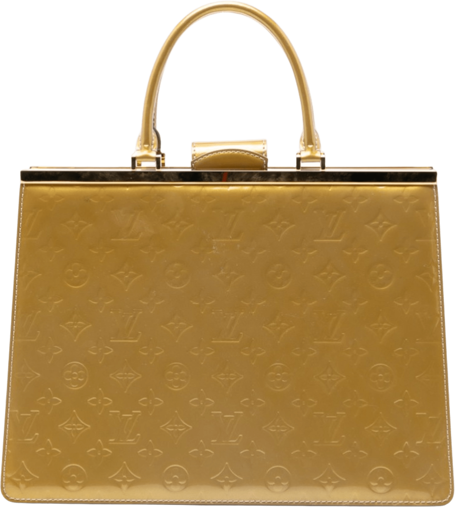 Louis Vuitton Monogram Vernis Deesse Gm, från Luxclusif, i färgen gold.