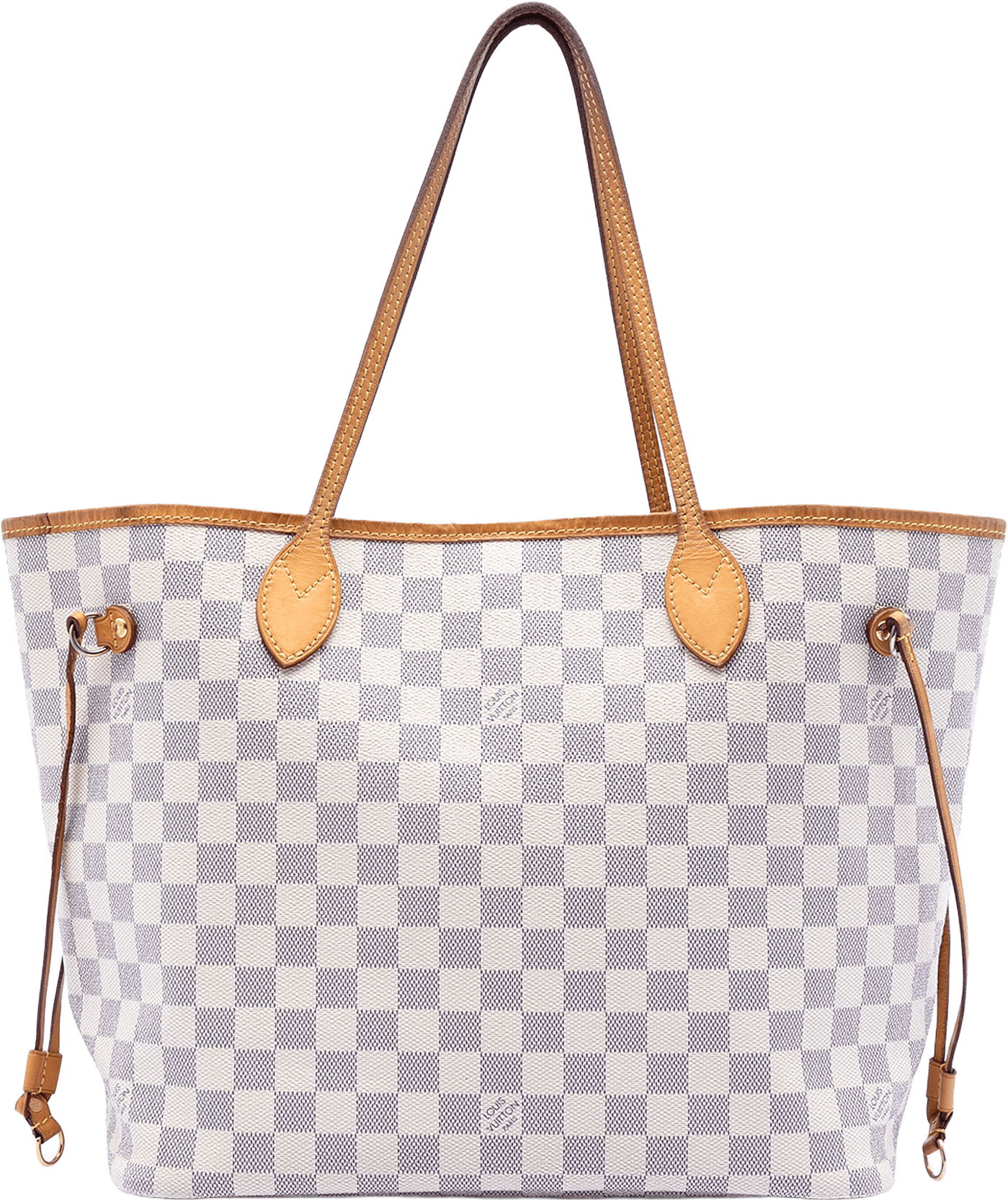Louis Vuitton Damier Azur Neverfull Mm, från Luxclusif, i färgen white.
