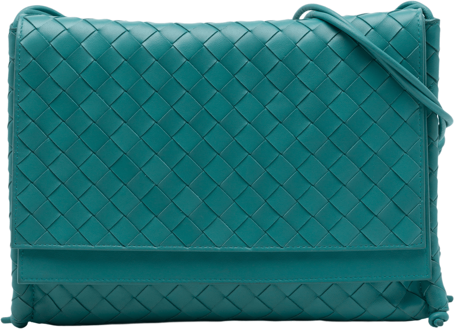 Bottega Veneta Medium Nappa Intrecciato Bv Fold Crossbody, från Luxclusif, i färgen blå.