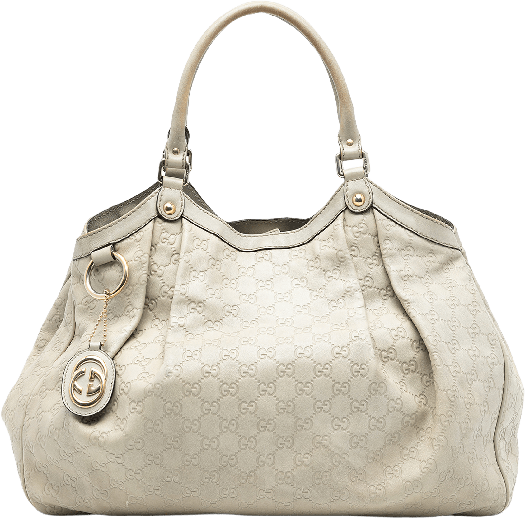 Gucci Large Guccissima Sukey Tote, från Luxclusif, i färgen white.
